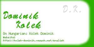 dominik kolek business card